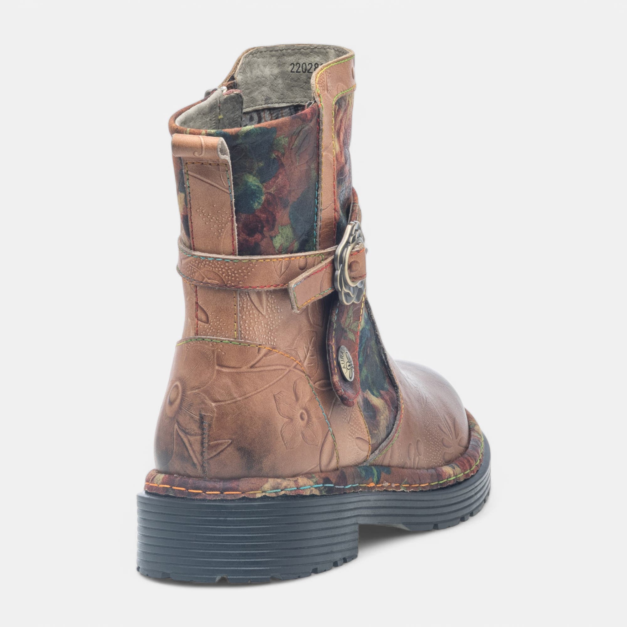 Boots Femme en cuir camel