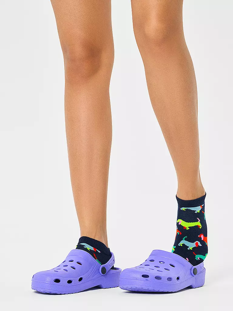 HAPPY SOCKS Damen Sneaker Socken 36-40 PUPPY LOVE navy dunkelblau