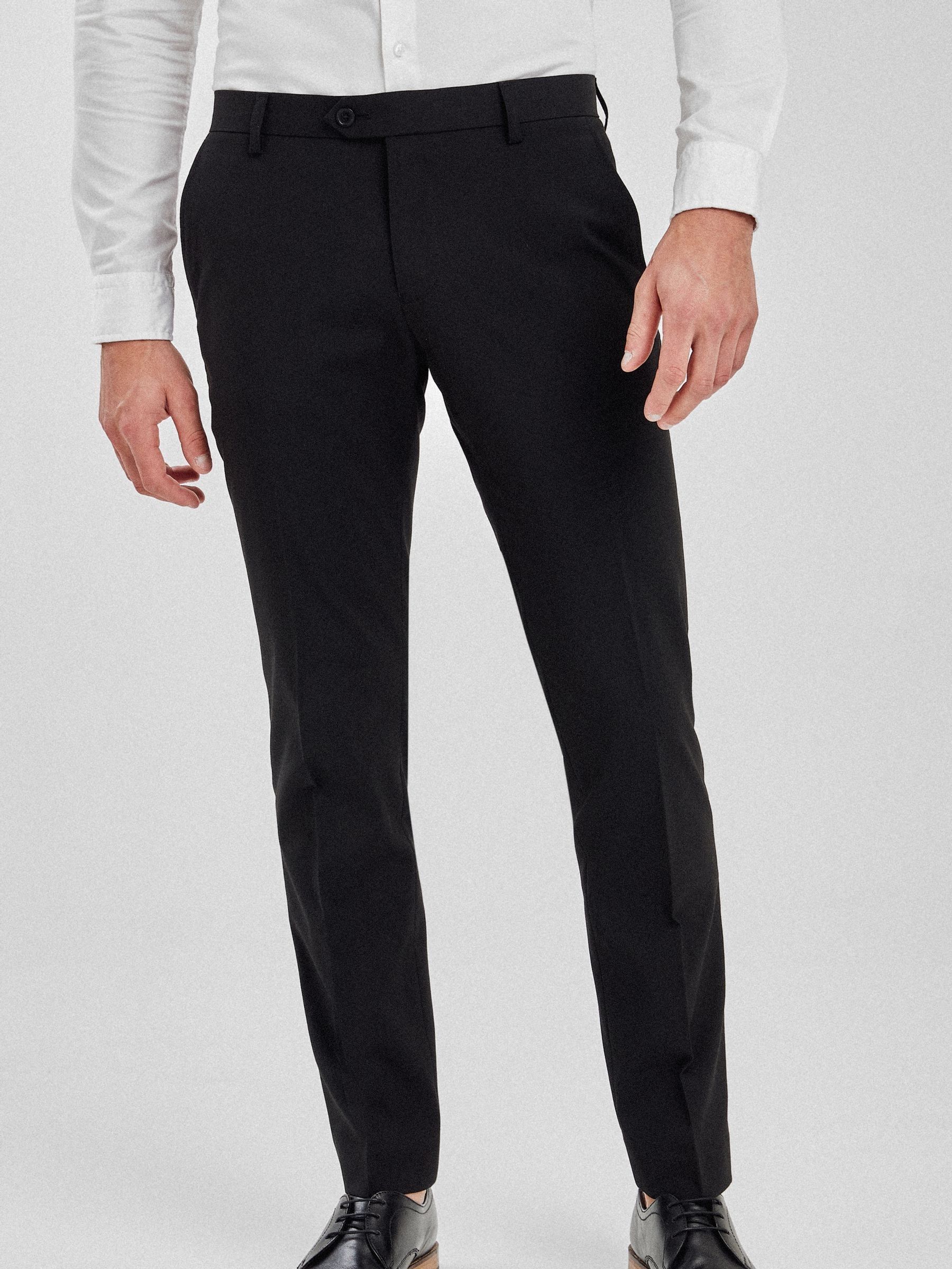 Zwart - Tailored fit - Chique stretchy broek