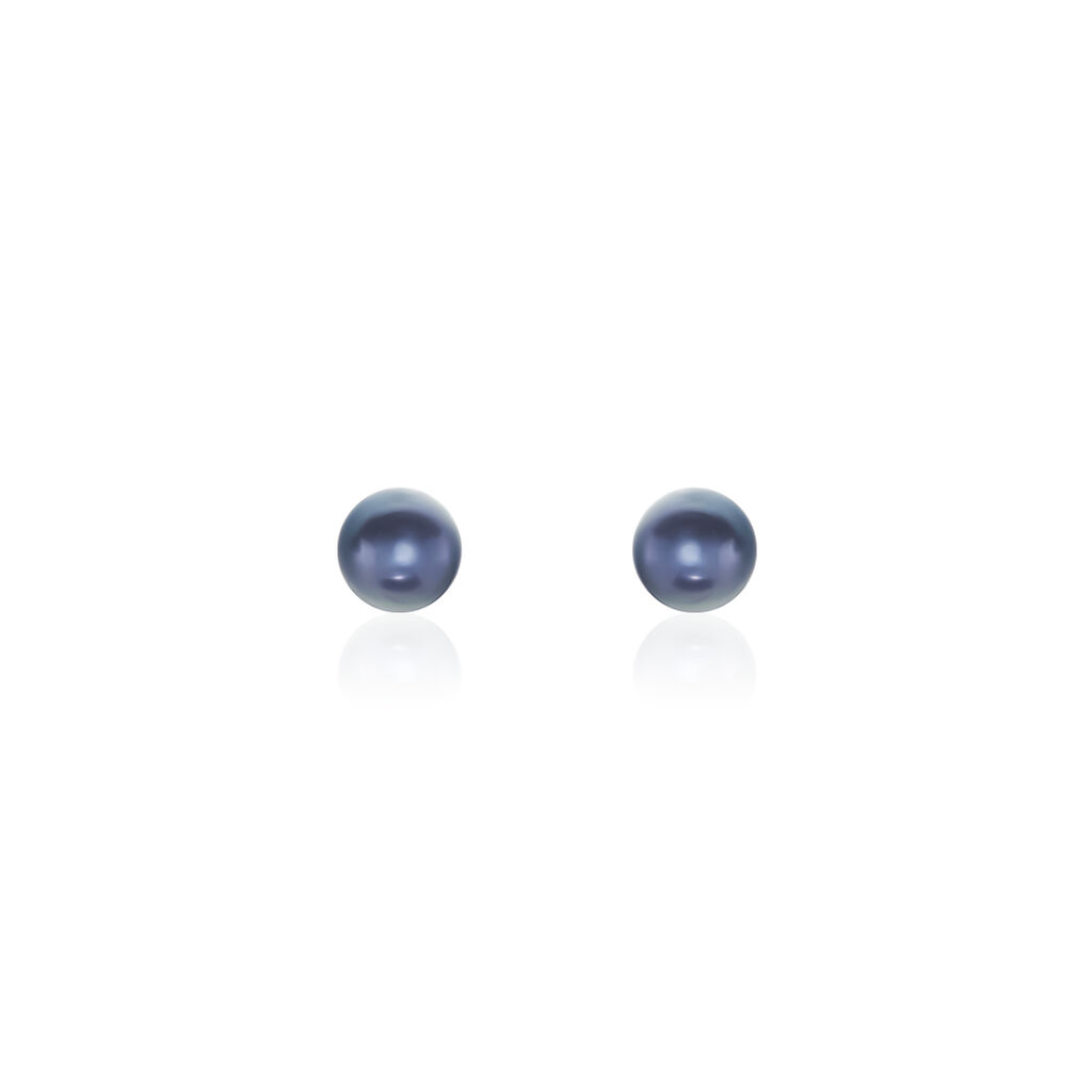 Boucles D'oreilles Puces Micaelle Teintees Or Jaune Perle De Culture