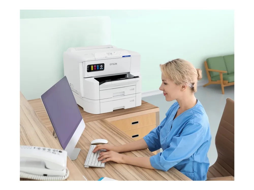 Epson WorkForce Pro EP-C7000DW - Printer - farve - Duplex - blækprinter - A3 - 4800 x 1200 dpi - op til 25 spm (mono) / op til 24 spm (farve) - kapacitet: 335 ark - USB 2.0, USB 3.0, Gigabit LAN, Wi-Fi(n), USB vært