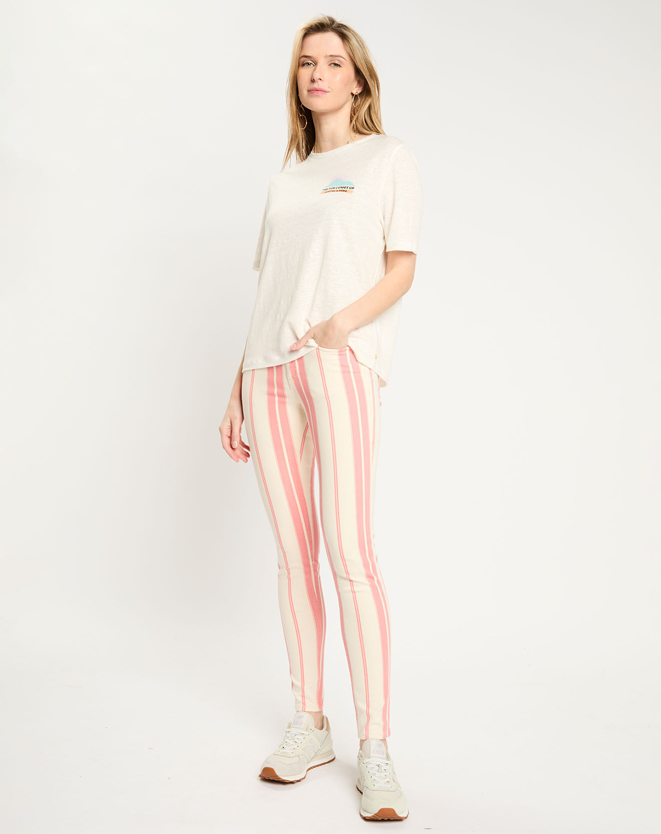 Scotch & Soda T-Shirt 100% Lin blanc