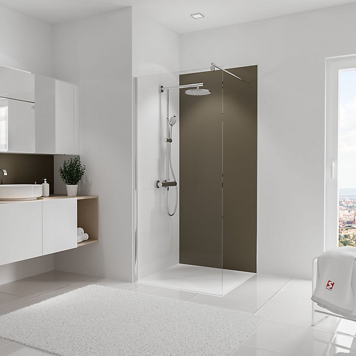 Panneau mural salle de bains 90 x 210 cm, Schulte DécoDesign Couleur, taupe