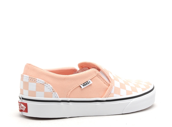 Vans basses femme asher checkerboard wm orange