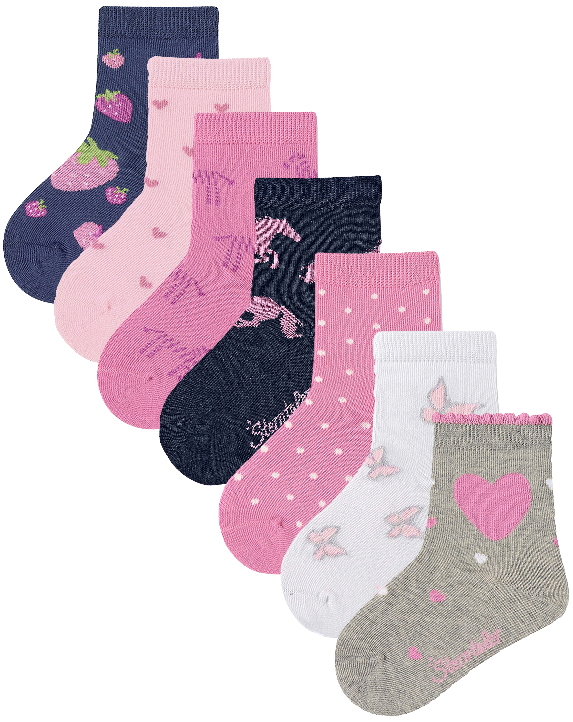 Socken PFERDE 7er Pack in rosa