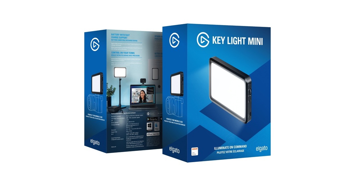 ElgatoKey Light Mini ledverlichting  (Zwart, 2900K - 7000K, Wifi)