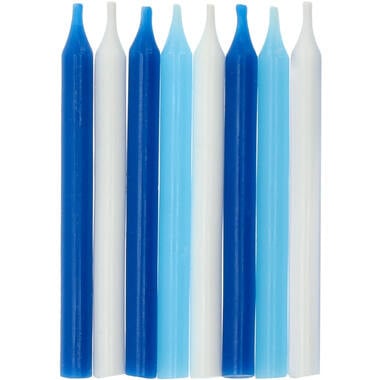 Kaarsjes Blauw 6cm 16 stuks