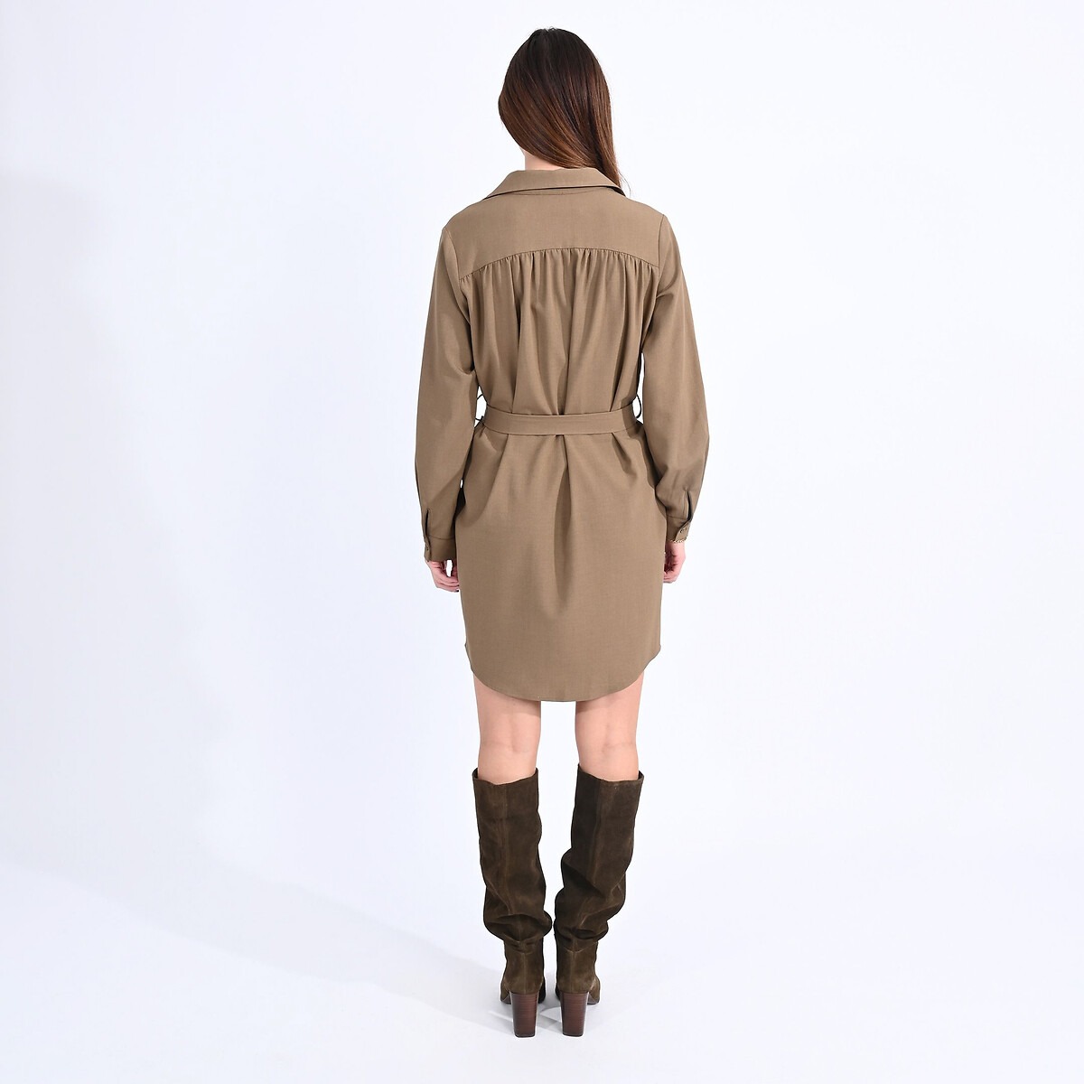 MOLLY BRACKEN<br>Vestido camisa com cinto