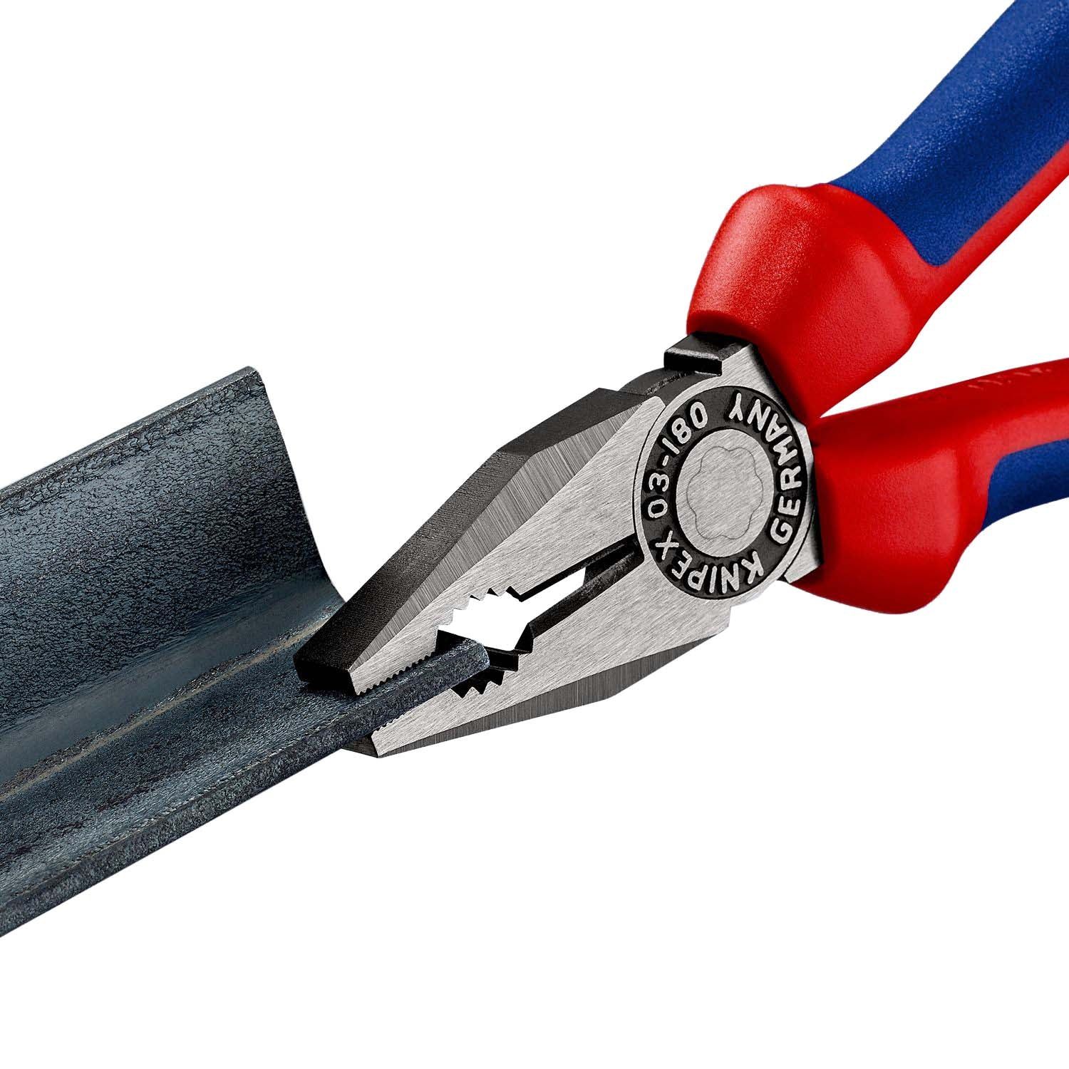 Knipex 03 02 180 Combitang 180mm met comfortgrepen | geatramenteerd