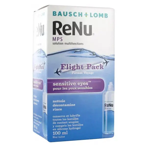 Solução Multiuso Renu MPS da Bausch & Lomb para Olhos Sensíveis 100ml