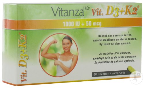 Vitanza HQ Vitamine D3 + K2 Comprimés 60