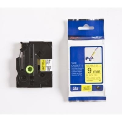 Brother P-Touch Band TZe-FX621, 9 mm, schwarz auf gelb