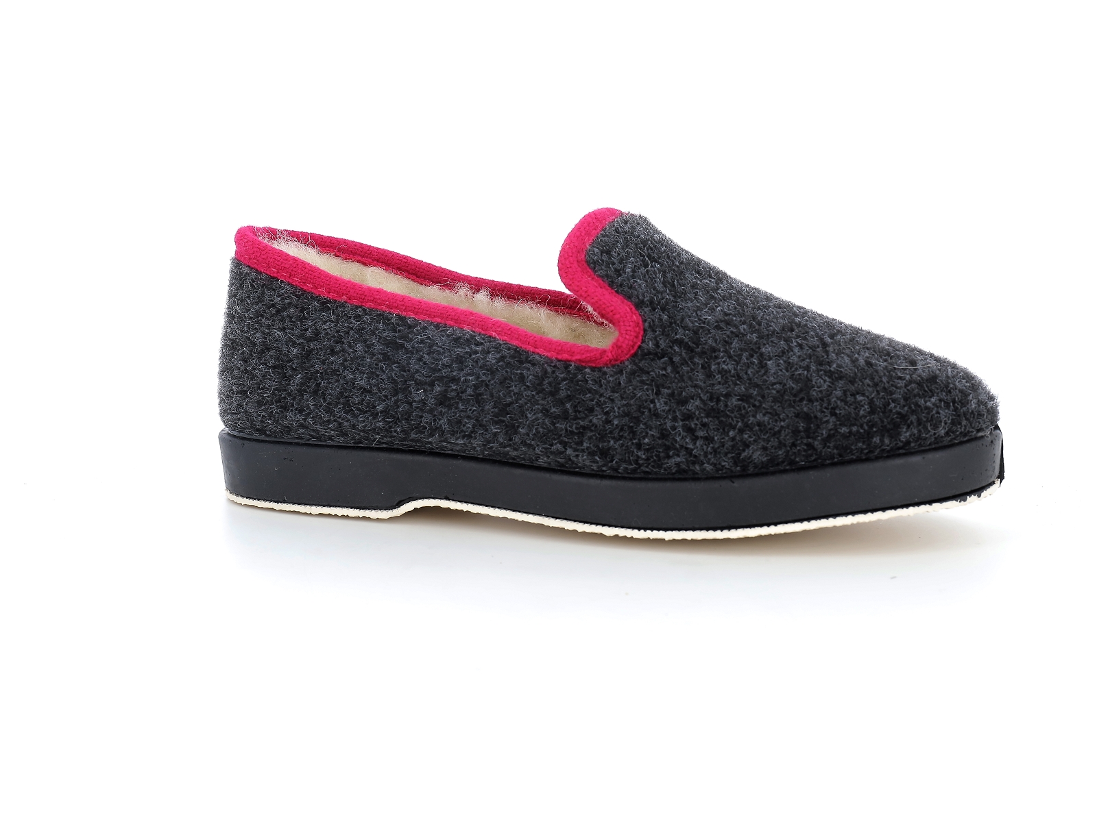 Calzacomodo-2520 PICOS LANA Textile Gris-Rose