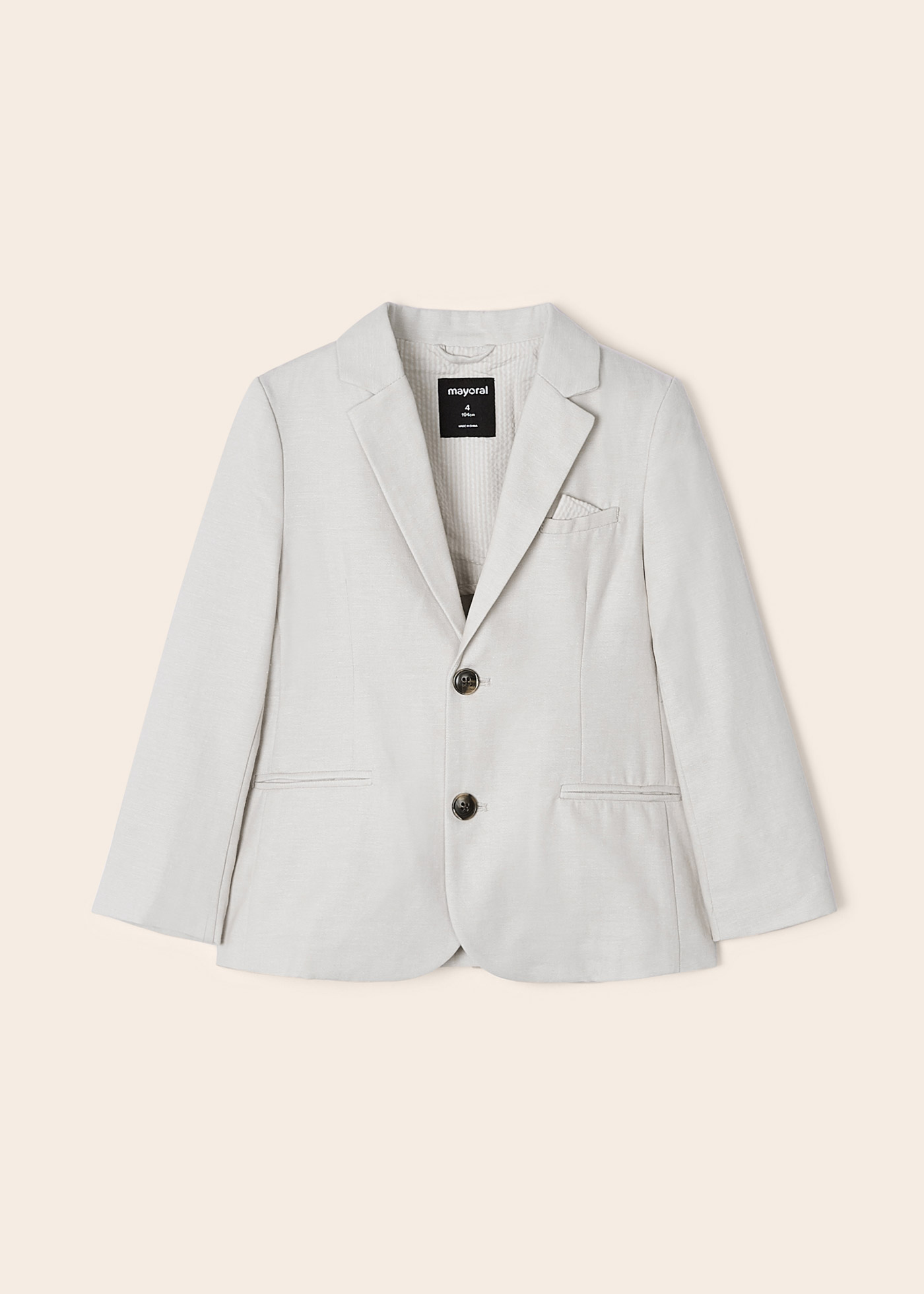 Blazer de linho para meninos