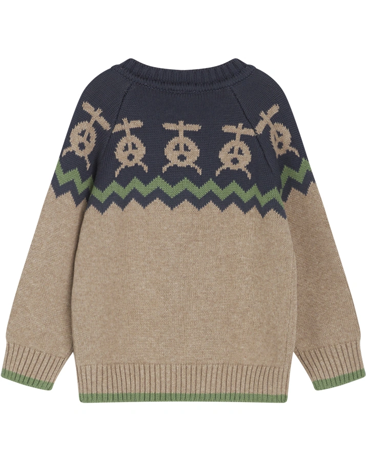 Strickpullover PORTER in deep brown melange