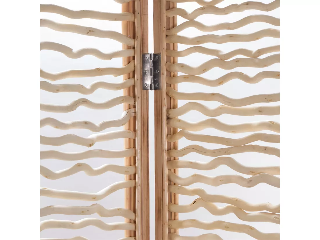 PARAVENT Twig 3 pièces. 170x120 cm, bois, pliable couleurs naturelles