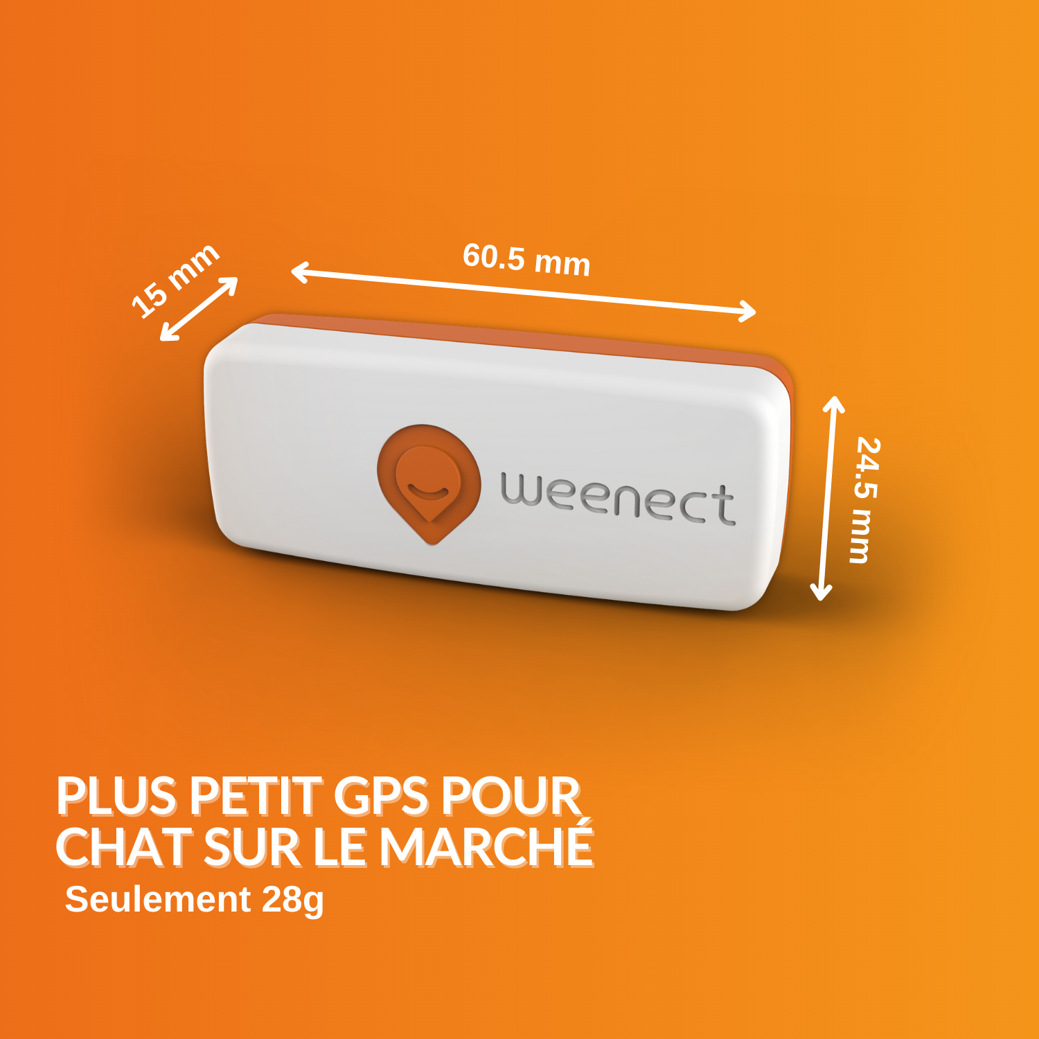 XS - collier gps pour chat ( white edition 2023)