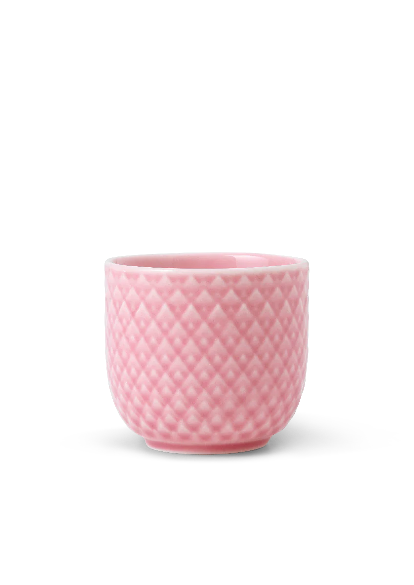 Lyngby Porcelæn  Rhombe Color æggebæger, rosa - H: 4,5 cm.