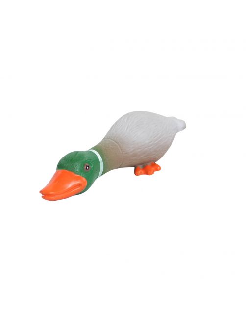 Adori Latex Eend Groen&Grijs - Hondenspeelgoed