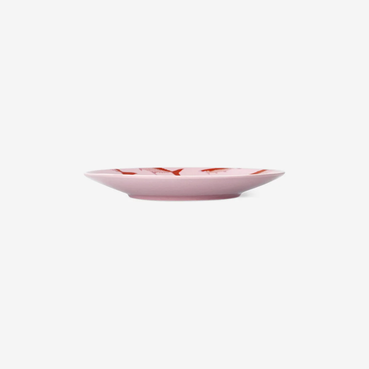 Tallerken med lyserødt fisketryk - 16 cm