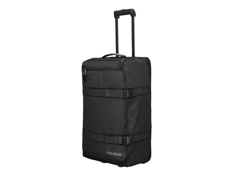travelite Kick Off Rollenreisetasche L Schwarz Reisekoffer