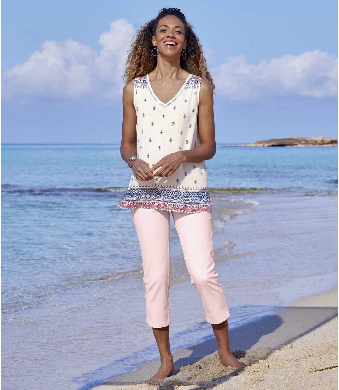 Pantalon Tregging 7/8e en Twill Stretch
