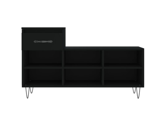 VIDAXL - Armoire à chaussures noir 102x36x60 cm bois d'ingénierie