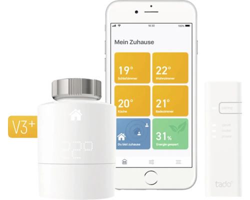 tado° Radiatorthermostaat Starterkit V3+ - Compatibel met SMART HOME van hornbach