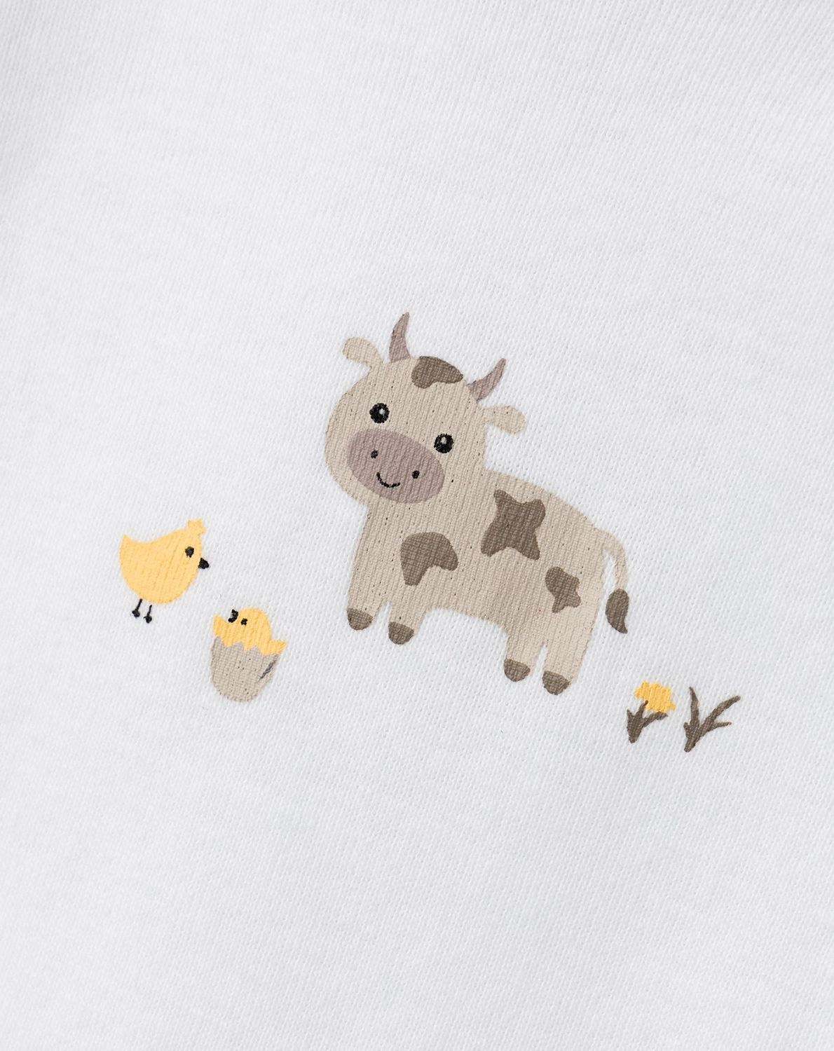 Kurzarm-Body NBNBODY FARM ANIMALS in bright white