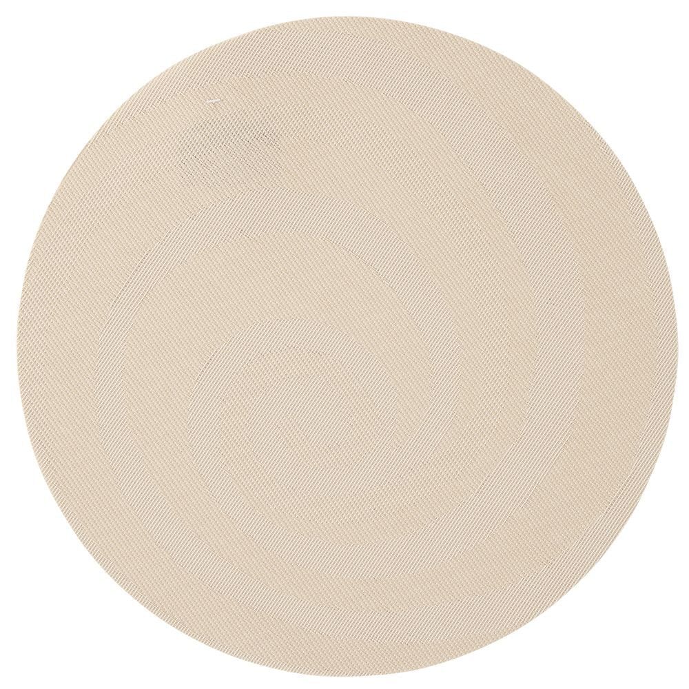 Set de table plastique effet tressé beige Ø36 cm