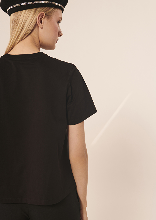 T-shirt Togethernoir en jersey brodé
