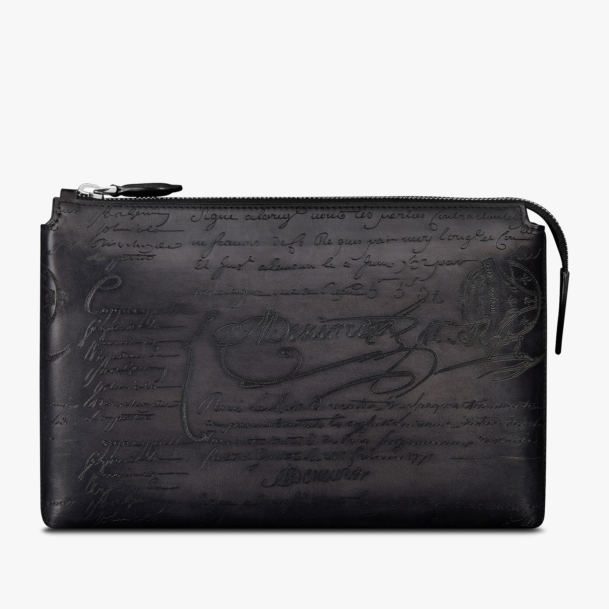 Pochette Zippee Tersio En Cuir Scritto