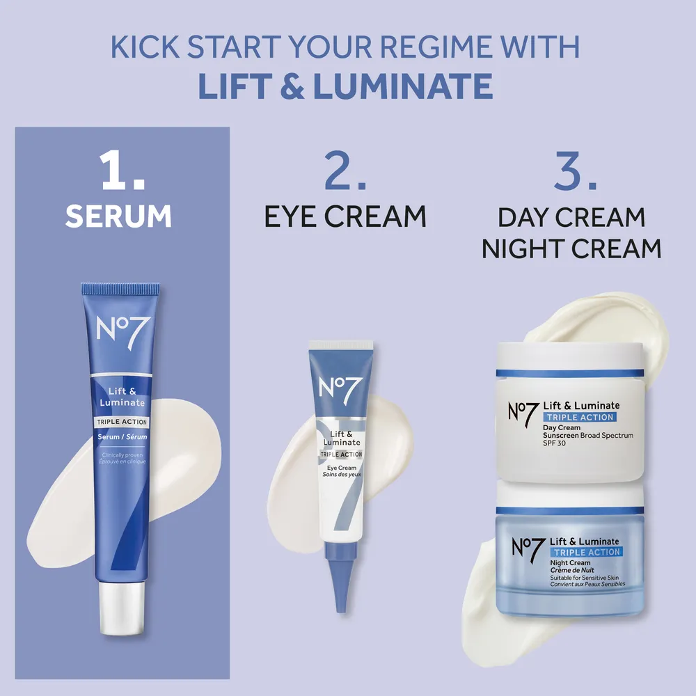 No7 Lift & Luminate Triple Action Serum - 30 ml.