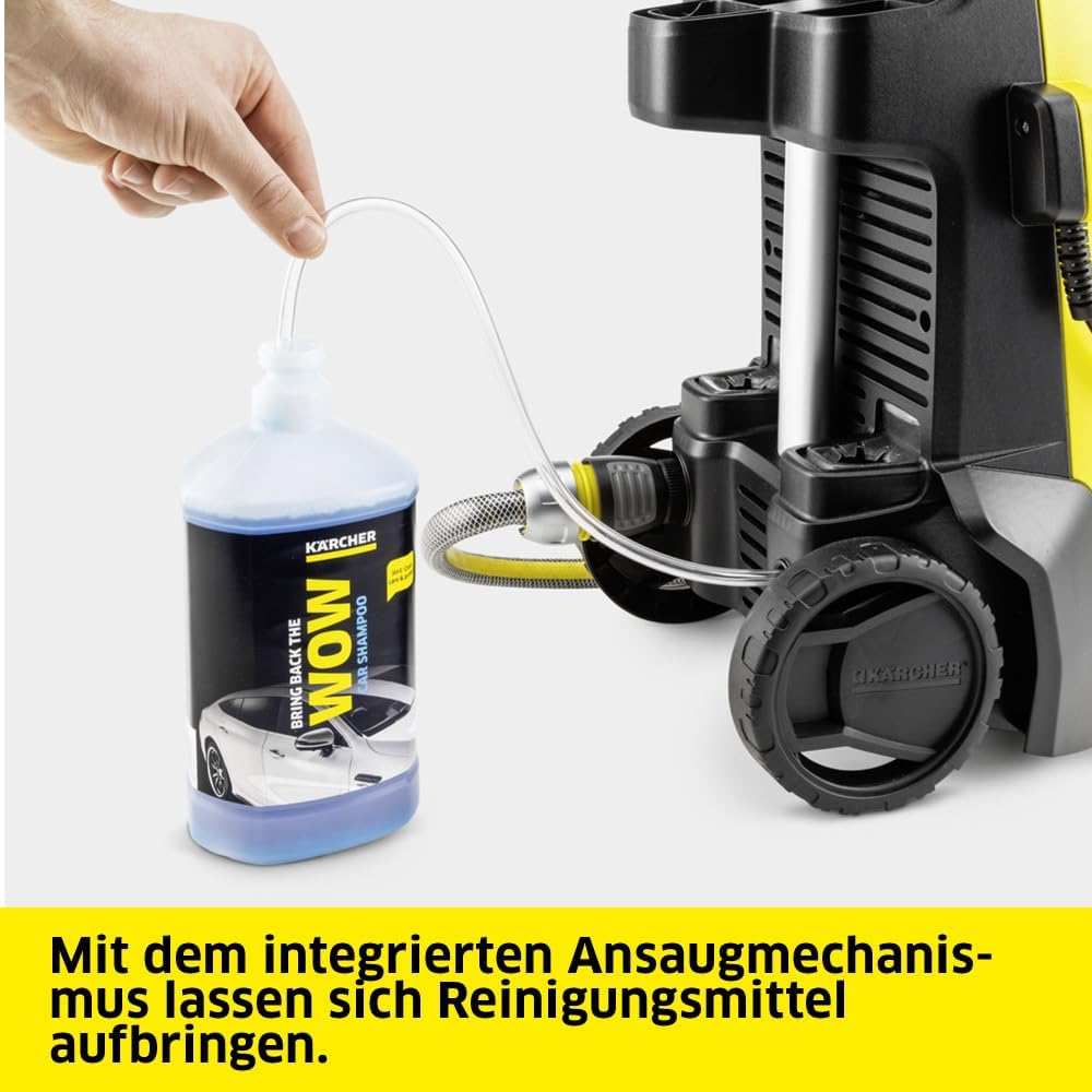 Kärcher Hochdruckreiniger K 4 Classic Car, Druck: max. 130 bar, Fördermenge: 420 l/h, Fläche: 30 m²/h, Wasserfilter, Gewicht: 4,6 kg, Hochdruckpistole, Dreckfräser, Vario Power-Strahlrohr, Car Kit