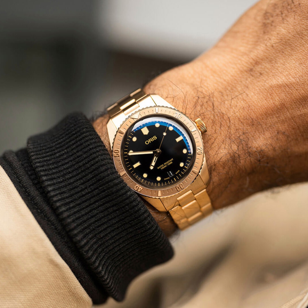 Oris Divers Sixty-Five Cotton Candy Sepia