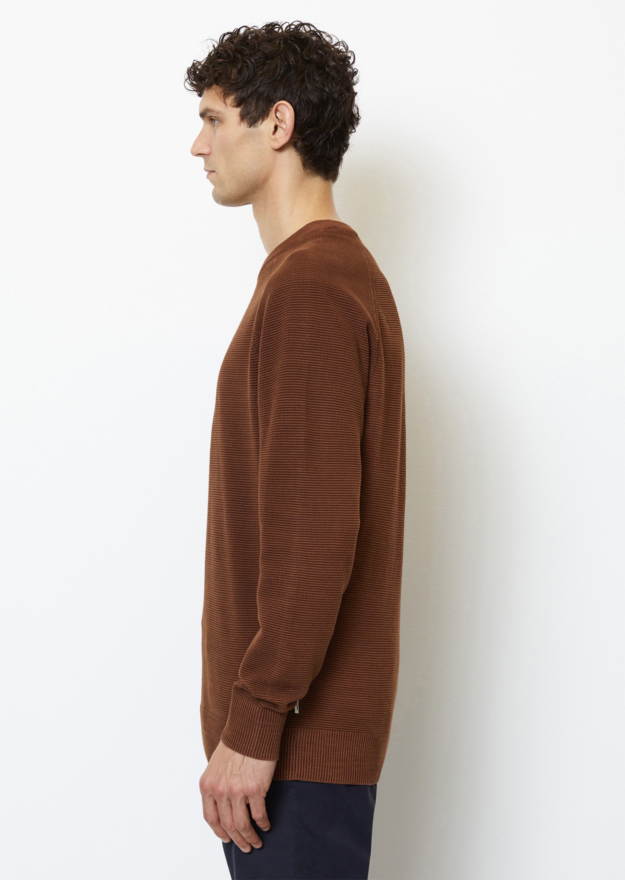 Pullover regular mit feiner Ottoman-Struktur
