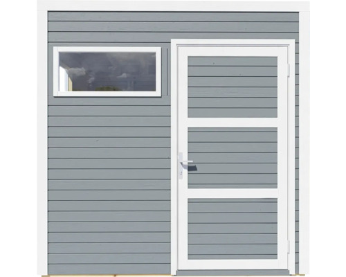 Cubo 2 tuinhuis met vloer, 226 x 240 cm, lichtgrijs