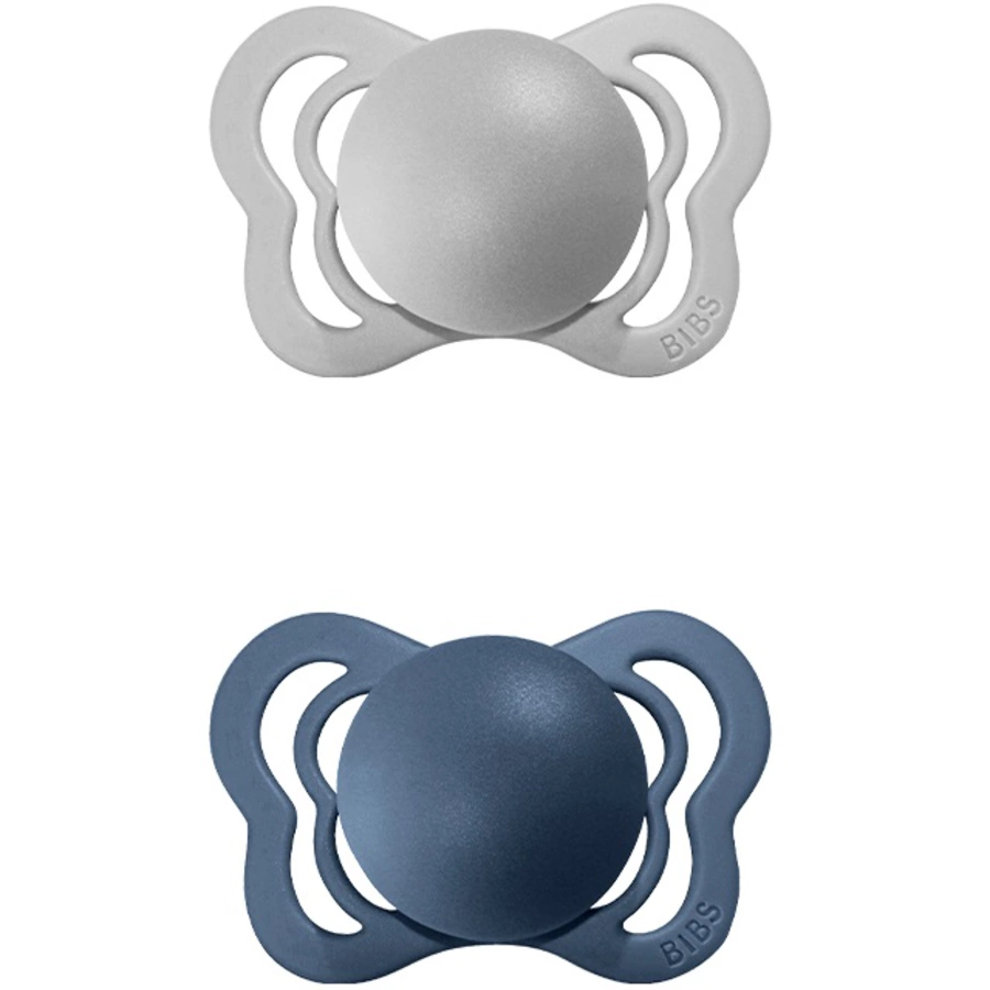 BIBS® Schnuller Couture Cloud  Steel Blue Latex 6-36 Monate, 2 Stk.