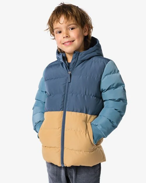 manteau matelassé bleu