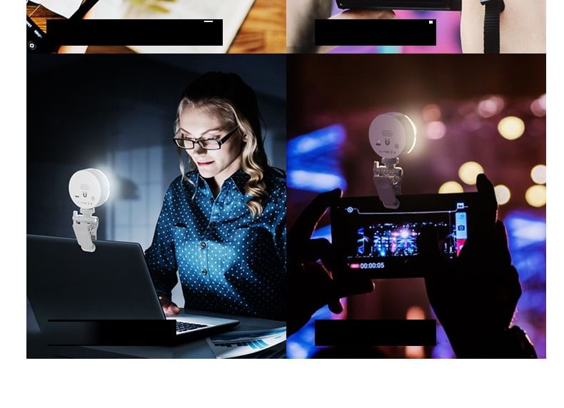 HOMTEC - USB oplaadbare clip-on LED-lamp