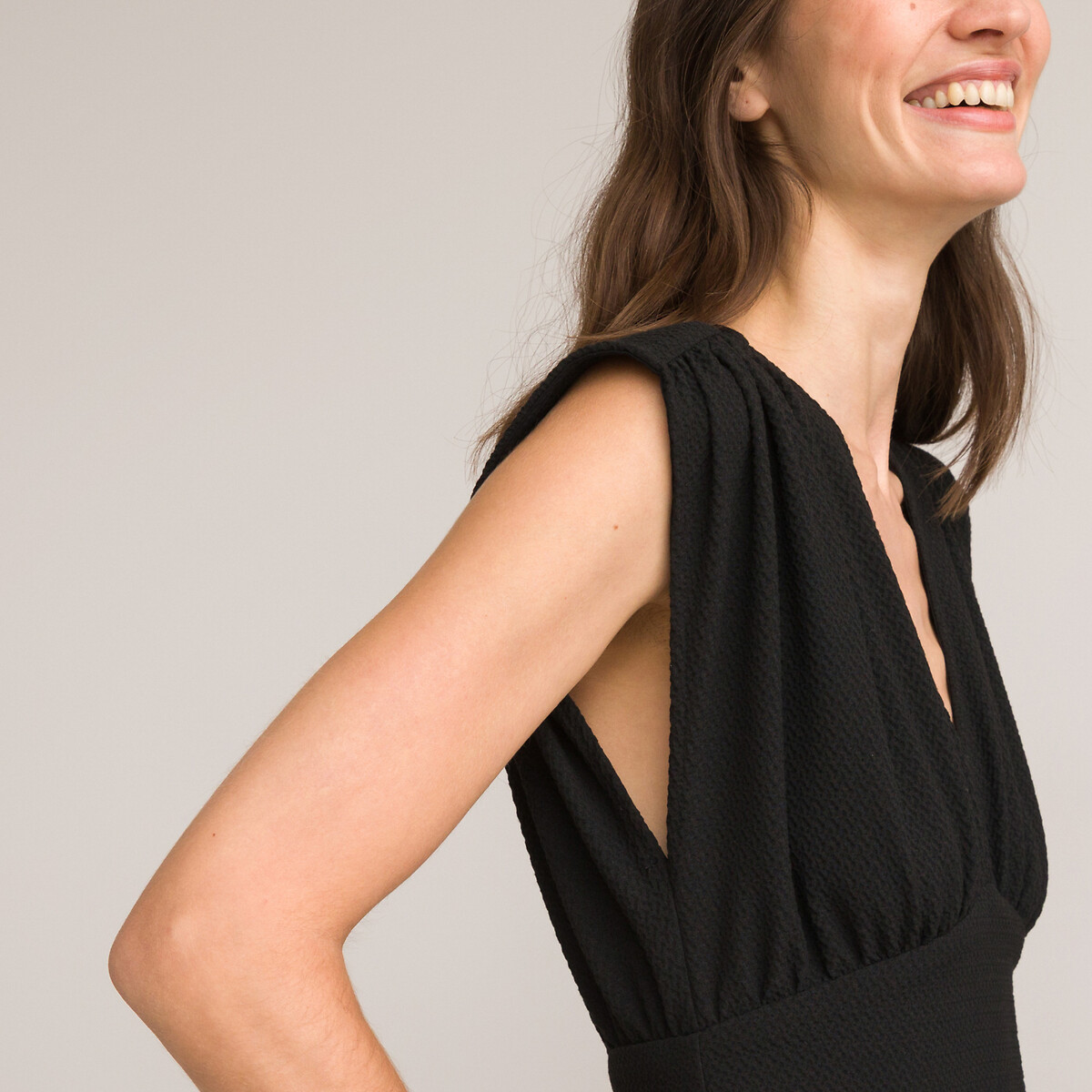 LA REDOUTE COLLECTIONS<br>Camisa curta, decote em V