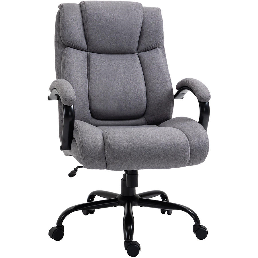 HOMCOM Bürostuhl ergonomisch hellgrau