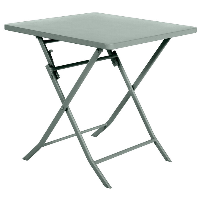 Ensemble table de jardin pliante carrée + 2 chaises GREENSBORO Vert olive