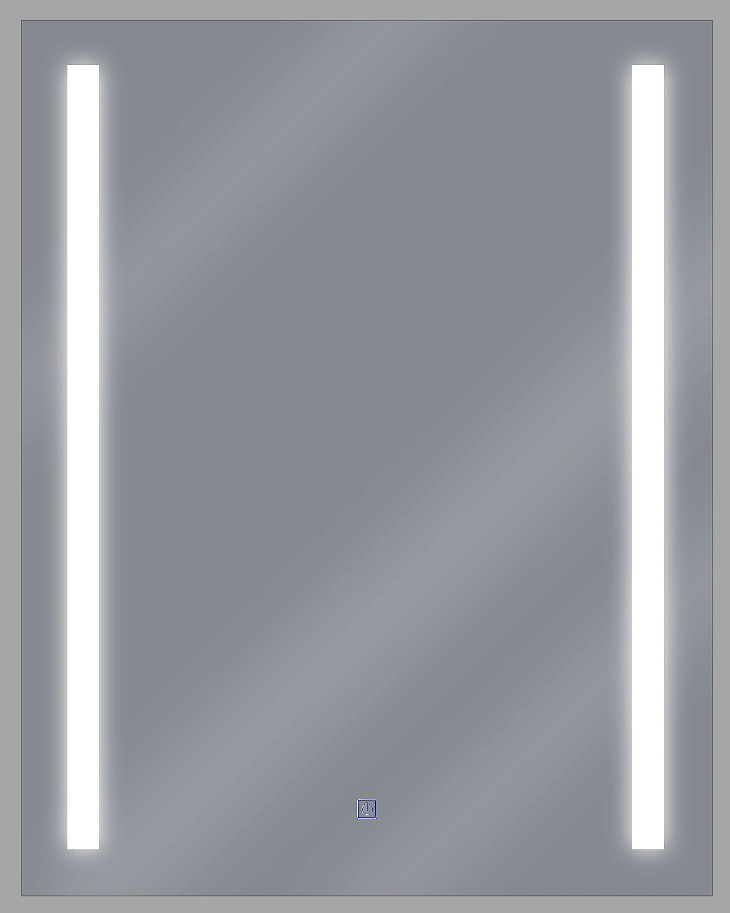 LED badkamerspiegel MARTINET 60 cm 80 cm Zilver