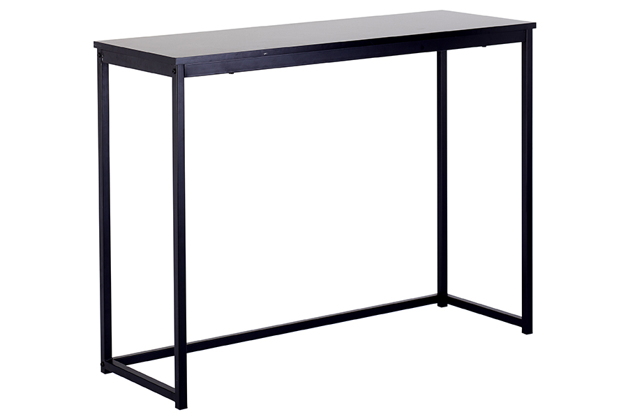 Bordeaux konsollbord Sort plate med metallunderstell.