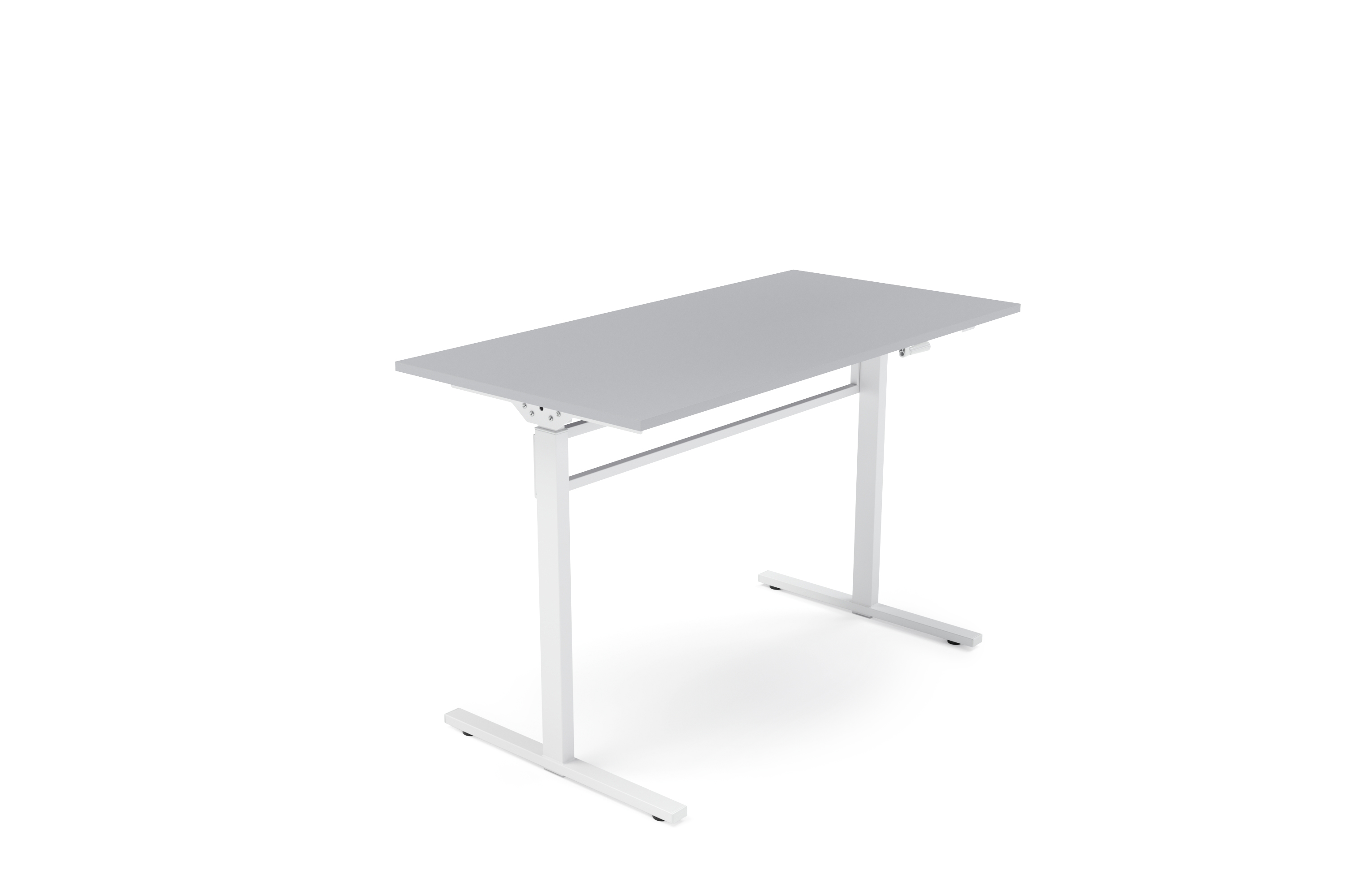Stehpult manuell höhenverstellbar grau/weiss 120 x 60 cm