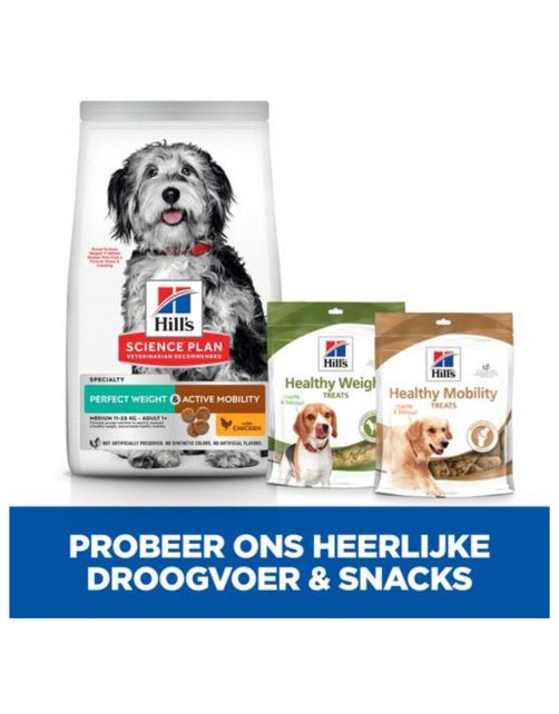 Hill's Canine Adult Perfect Weight & Active Mobility Medium Kip - Hondenvoer