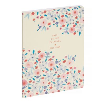 Agenda de bureau 16 mois Julie Adore - 1 semaine sur 2 pages - 15 x 21 cm - aimes - Exacompta