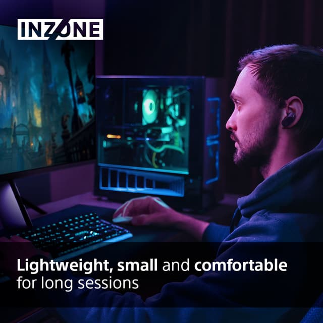 Sony Inzone Buds gaming in-ear høretelefoner (sort)