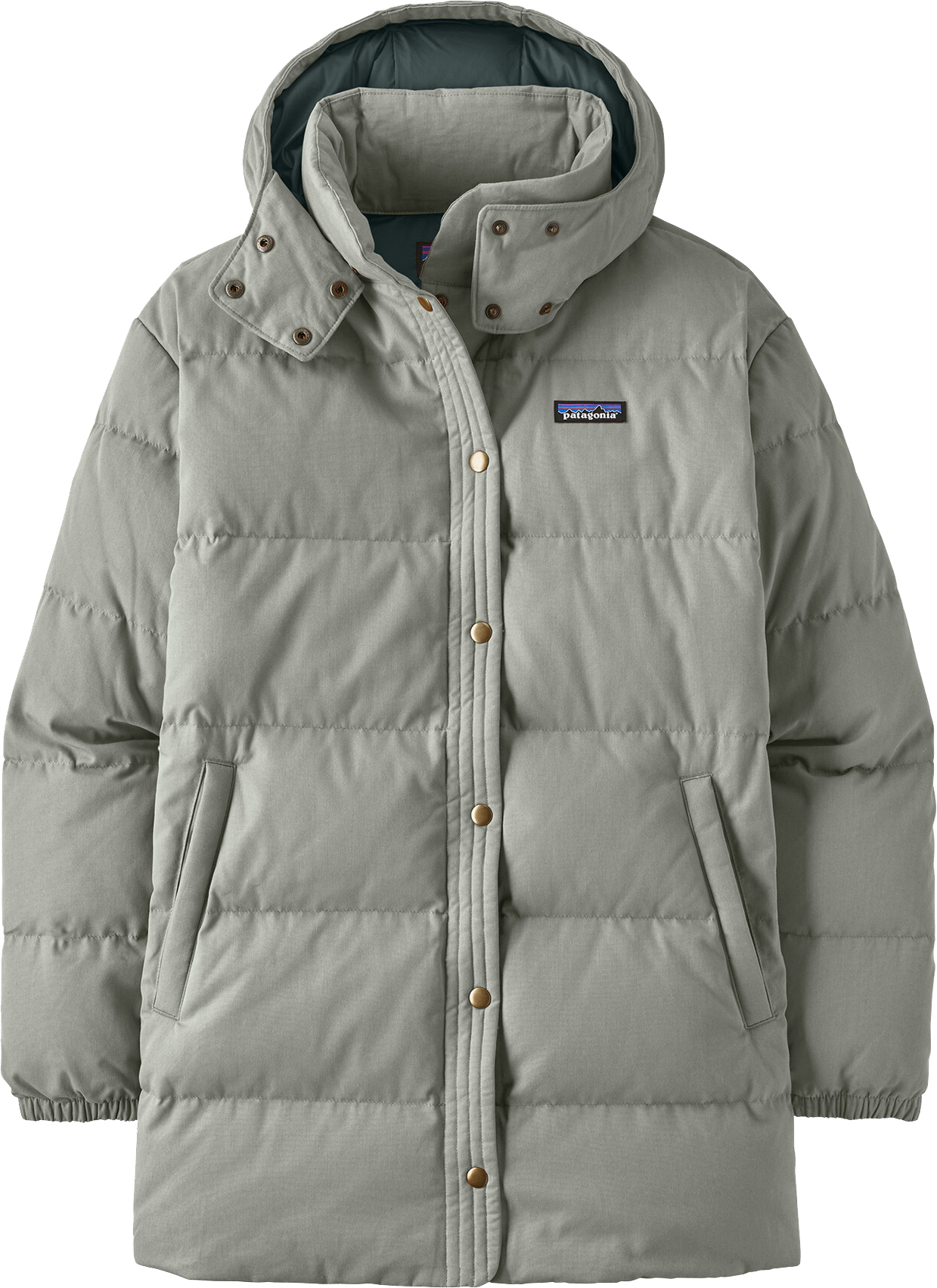 Cotton Down Parka Dame Sleet Green
